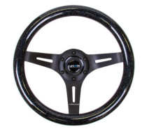 Träratt 310mm 3-ekrad Mattsvart Centrum Svart Glittrig NRG